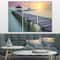 Designart - Wooden Sea Bridge and Sunset - Seashore Photo Canvas Print